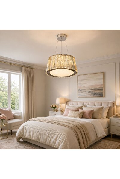 proled Prestige A8007-300 K9 Crystal Suspended Chandelier with 48W LED and Re...