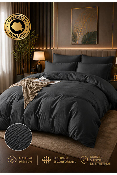 RALEX PUCIOASA Gofre Non-Wicking Bedding Set 6 Pieces, Elastic Fitted Sheet 1...