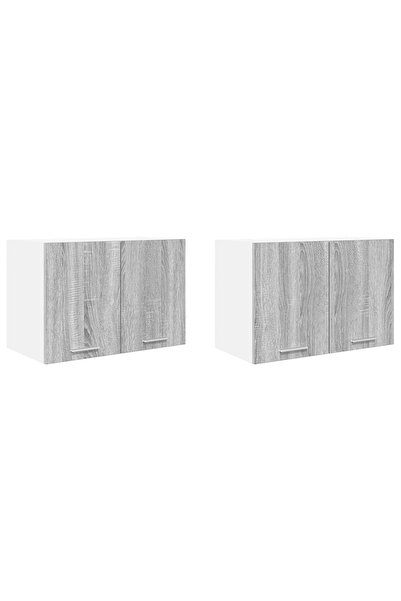 vidaxl Wall cabinet with 2 doors Sonoma Grey and White 60 x 31 x 40 cm