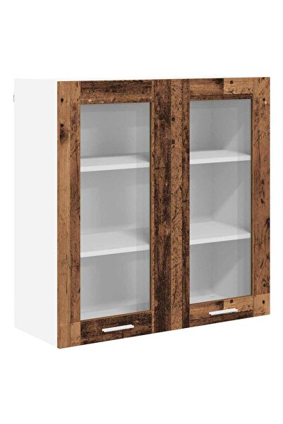 vidaxl Wall cabinet with door Old wood 80 x 31 x 80 cm Composite wood