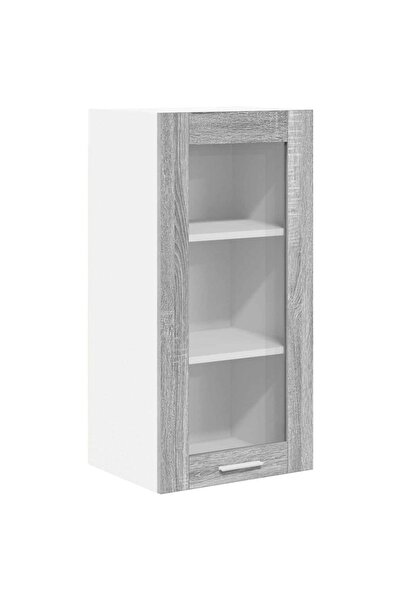 vidaxl Wall cabinet with door Sonoma Grey 40 x 31 x 80 cm Composite wood