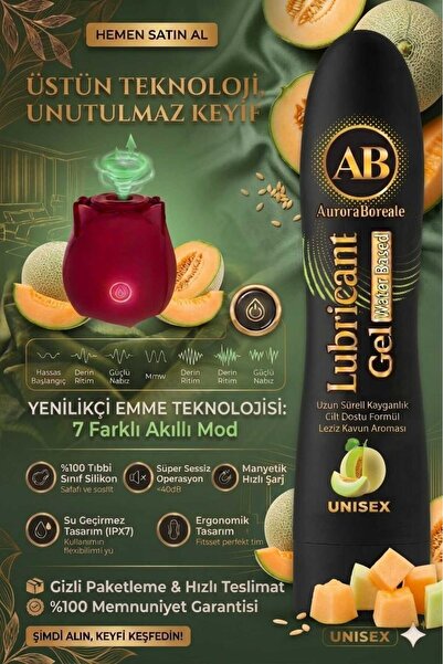 AuroraBoreale Premium 125 ML Kavunlu Kayganlaştırıcı Jel 7 titreşim Modlu ve ...