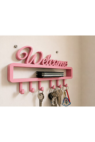 farist Welcome Written Wall Key Holder Rack – Decorative Hanging Key Organize...