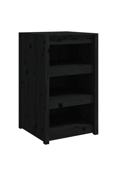 vidaxl Dulap bucătărie de exterior MEPPEL negru, 55x55x92 cm, lemn masiv pin