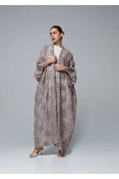Assalasa Bashet linen embroidered | multicolored - mauve