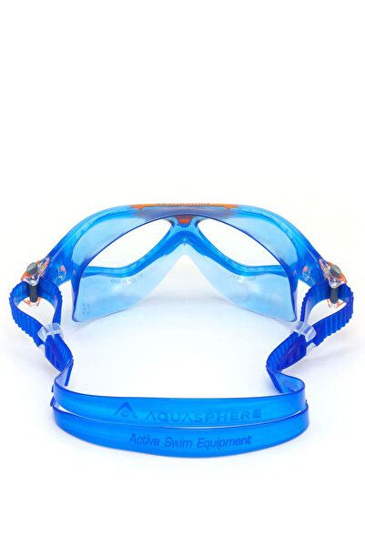 Aqua Sphere Ochelari de înot unisex Vista Junior din sticlă transparentă, albastru portocaliu