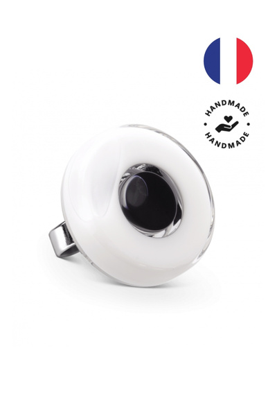 Pylones Glass Ring - Duo - Medium Milk