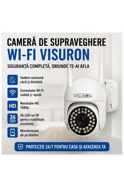 OEM Camera Supraveghere Wi-Fi Visuron 36 LED-uri HD