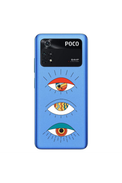 Other Xiaomi Poco M4 Pro 4G 3 different eyes Transparent Silicone TPU Θήκη