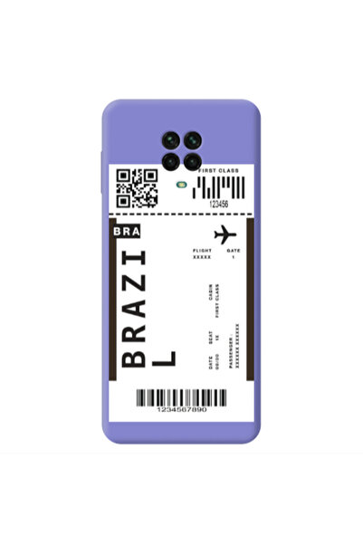 Other Xiaomi Redmi Note 9 Pro Brazil BRA Purple Colored Silicone TPU Θήκη