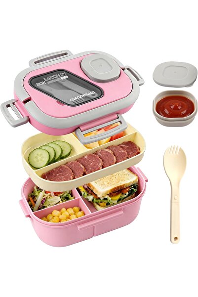 Arabest Grown-up Bento Lunch Box,6-Compartment Salad Container,43oz Large Bow...