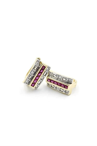 Marsilyan Nvdn- Ieg - Stone Earrings - Pink Iegrs-Nvdn1