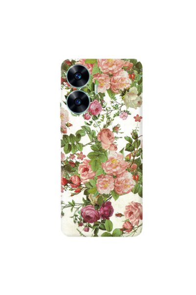 Other Realme C55 Pink roses 2 Transparent Silicone TPU Θήκη
