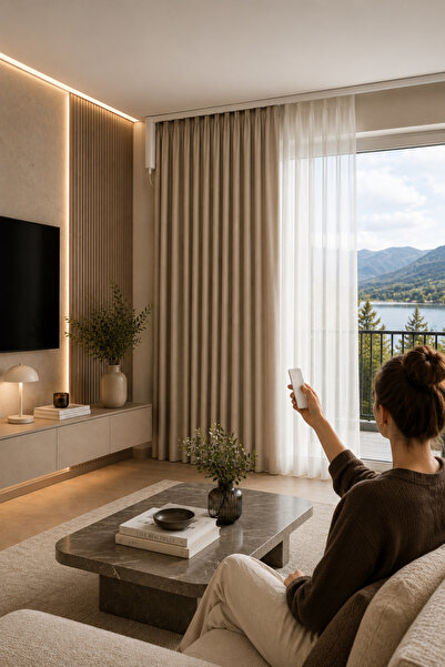 Sophia SINGAPORE track Top Bottom Set , electrically operated, with remote co...