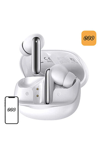 QCY Căști wireless MeloBuds HT12, Bluetooth 5.4, IPX4, albe