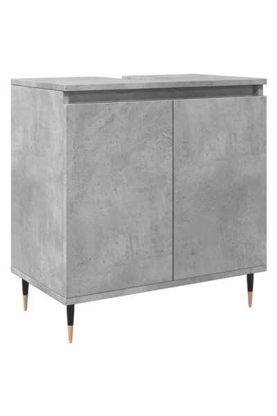 vidaxl Bathroom cabinet, concrete gray, 58x33x60 cm, processed wood
