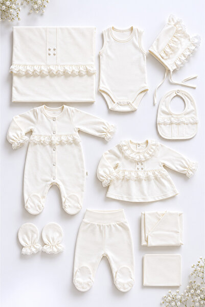 My Babies Label بطانية أنيقة للفتيات الصغيرات مكونة من 10 قطع (0-3 أشهر)