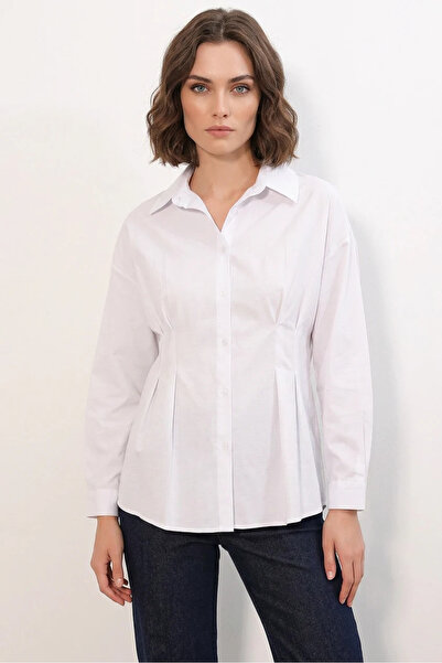 Efnaz style Women's White Shirt with Waist Belt
