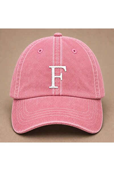 WeavedCo Letter "F" Special Design Embroidered Vintage Washed Baseball Cap fo...
