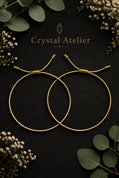 Crystal Atelier Altın Renk İp Bileklik Altın Sarısı Ayarlanabilir Minimal Mak...