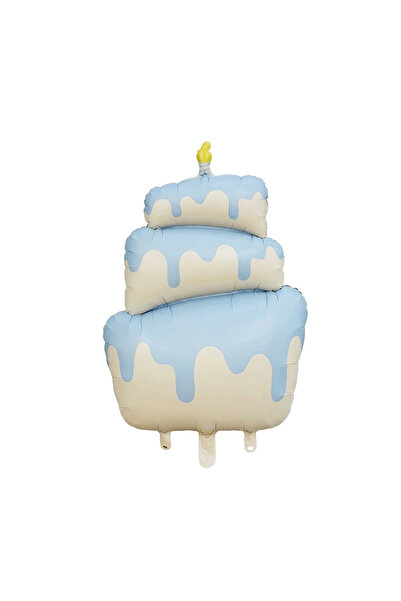 Itsy Bitsy Party Co Foil Balloon -3 Layer Cake- Blue Size: 55 cm X 96 cm