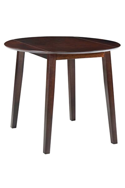 vidaxl Masă de bucătărie extensibilă, rotund, MDF, maro