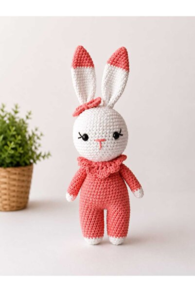 SR HOBİ Amigurumi Organik Örgü Oyuncak Tavşan