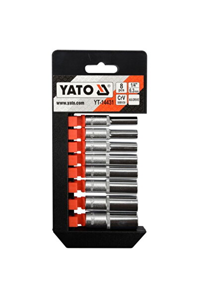 yato Top Bottom Set of 8 1/4" socket wrenches YT-14431
