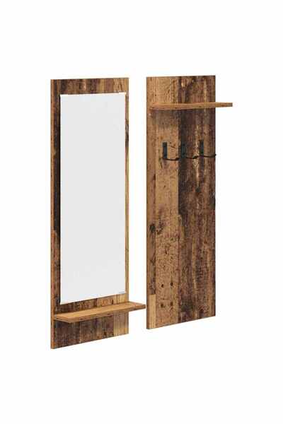 vidaxl Răcător de paltoane montat pe perete Lemn vechi 70 x 10 x 90 cm
