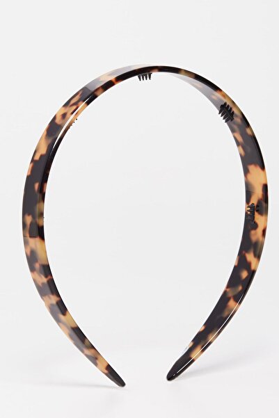 New Obsessions Beige Midi Acetate Crown with Turtle Back Pattern