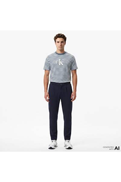 Calvin Klein Tapered Tech Knit Pleated Erkek Mavi Pantolon