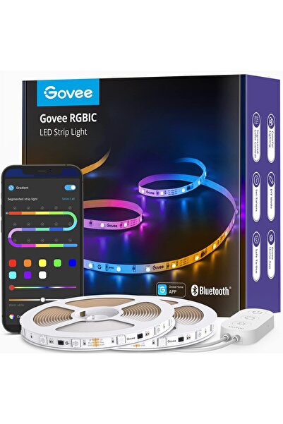 Govee LED şerit, RGBIC LED şerit 20m, müzik senkronizasyonu, segment kontrolü...