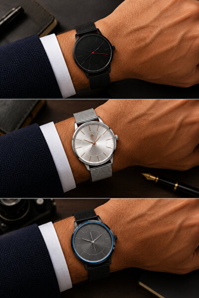 Twelve Opportunity Product 3-Piece Men's Wristwatch Set