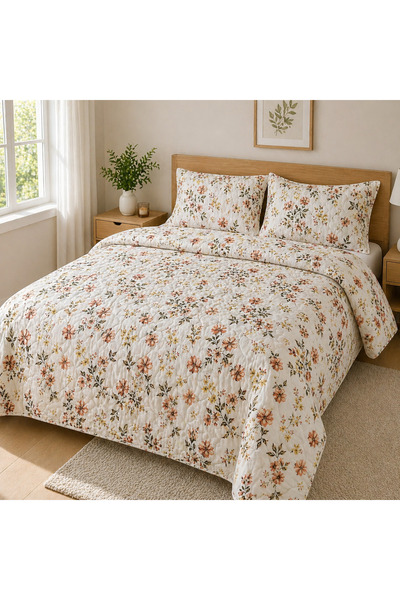 Kotonia Home Double bed coverlet quilted by stitching, size 200x230 cm and pi...
