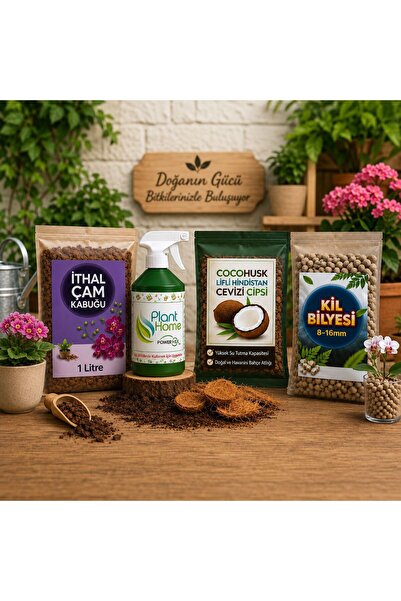 Plant Home Power Mix Power Mix Bitki Besini / 1 Litre İthal Çam kabuğu / 1 Li...