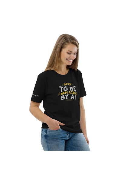 corporatristi Tricou amuzant pentru tech IT, unisex, "Soon to be replaced by AI", Corporatristi.ro