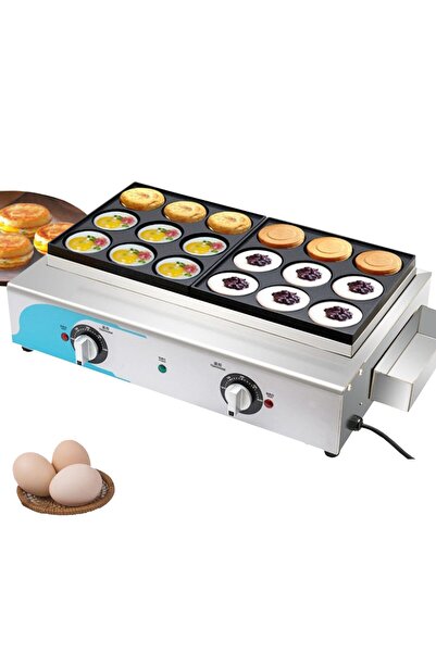 Generic Kırmızı fasulyeli kek makinesi, 18 delikli yumurtalı burger makinesi,...