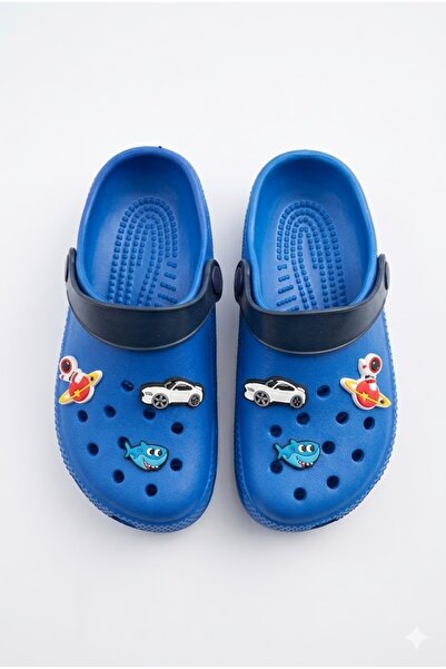 VIAJERO Children's Sandal Style Lightweight Slippers with Badge (Decorations ...