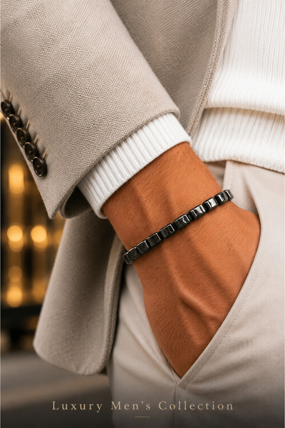 Jack Ferrero Luxury Men's Collection Makrome Örgü Bileklik