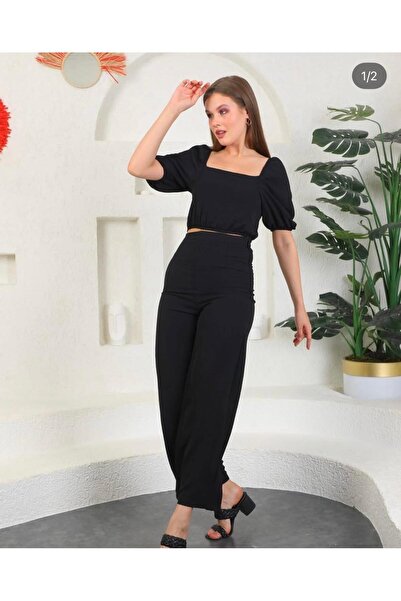 FUNDA Fashion Waist and Arm Elasticated Top and Bottom Set