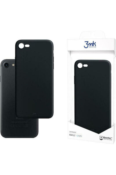 3MK Μαύρη ματ θήκη πλάτης σιλικόνης (iPhone SE 2022/2020)