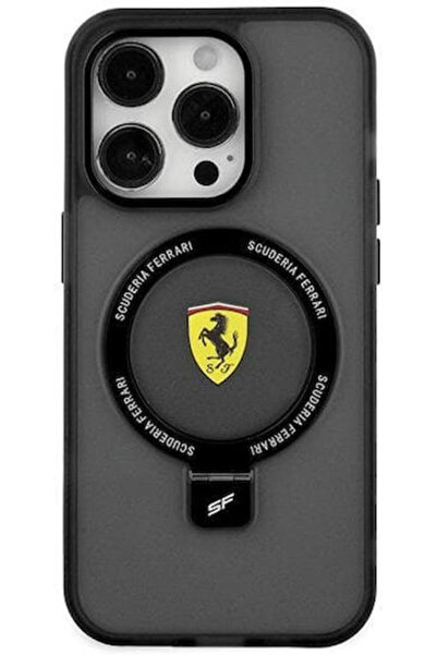 Ferrari Πίσω Κάλυμμα Πλαστικό / Σιλικόνης Μαύρο (iPhone 15) Κωδικός: FEHMP15S...