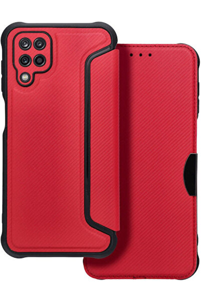 OEM Razor Book Συνθετικό Δέρμα / Σιλικόνη Κόκκινο (Galaxy M12)