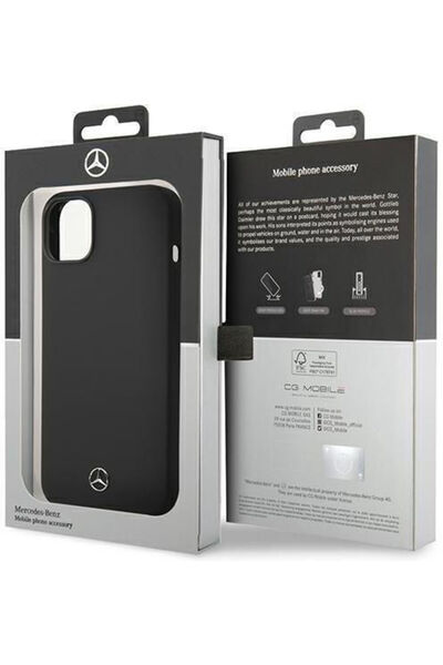 Mercedes Benz Husă spate din silicon negru Mercedes-Benz (iPhone 14 Plus) Cod...