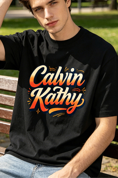 Fleck Casual Style T Shirts For Men Calvin Kathy Text Design Personalized Shirts