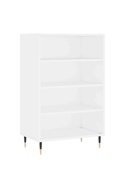 vidaxl Dulap înalt, alb, 57x35x90 cm, lemn compozit