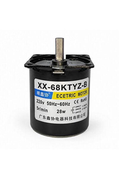 Devremarkt 68KTYZ 5RPM 220V AC Senkron Redüktörlü Motor Düşük Devir Yüksek To...