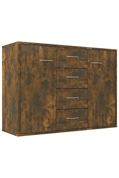 vidaxl Dulap lateral, stejar fumuriu, 88x30x65 cm, lemn compozit