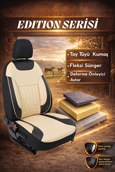 SM OTO KILIF Edition Serisi Tay Tüyü Kumaş Universal Oto Koltuk Kılıfı Tam Set