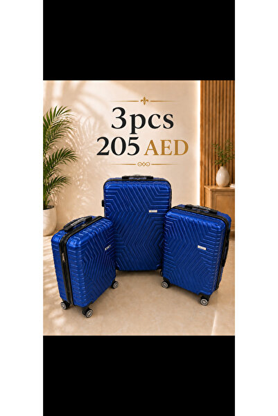 Generic حقيبة سفر من ألياف ABS، مجموعة من 3 قطع بسعر مميز